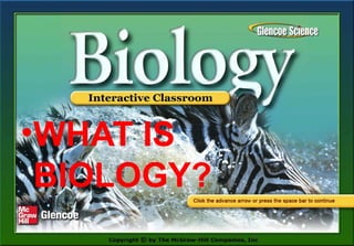 Biology Ch 1 on Introduction to Biology, Characteristics of Life and ...