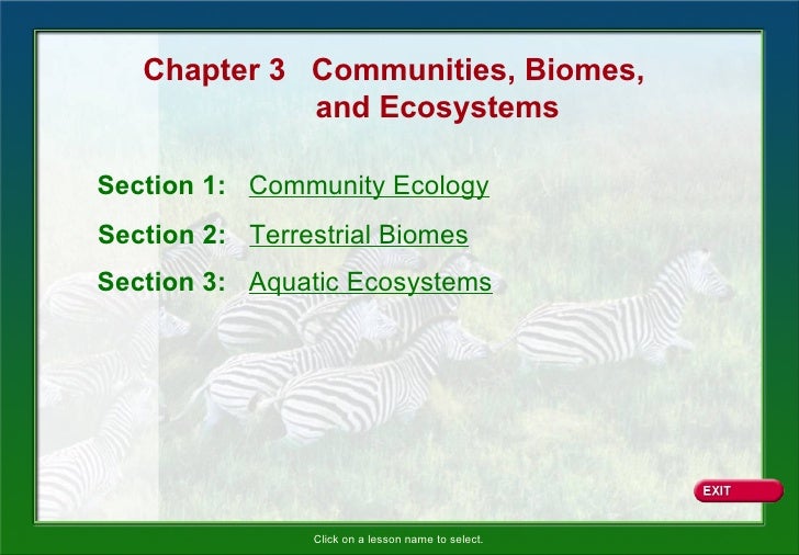 Chapter 3 Biomes And Ecosystems Chapter 3 Biomes And Ecosystems