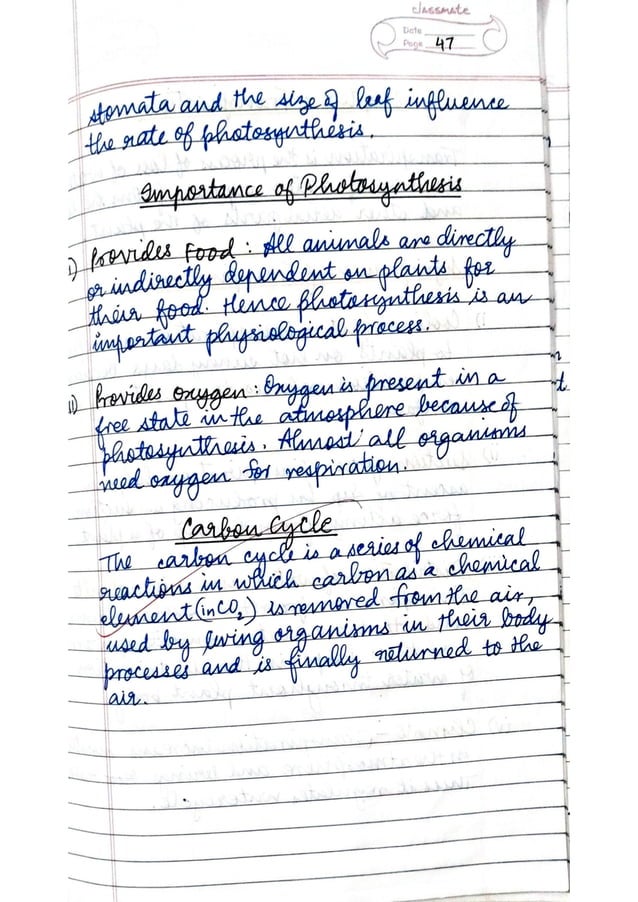 ICSE Biology Class X Handwritten Notes | PDF