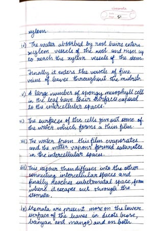 ICSE Biology Class X Handwritten Notes | PDF