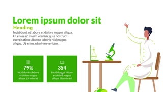 Heading
Incididunt ut labore et dolore magna aliqua.
Ut enim ad minim veniam, quis nostrud
exercitation ullamco laboris nisi magna
aliqua. Ut enim ad minim veniam,
Incididunt ut labore
et dolore magna
aliqua. Ut enim ad
79%
Incididunt ut labore
et dolore magna
aliqua. Ut enim ad
354
+
Lorem ipsum dolor sit
 