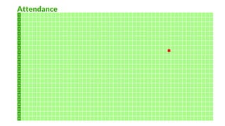 Attendance
1
2
3
4
5
6
7
8
9
10
11
12
13
14
15
16
17
18
19
20
21
22
23
 