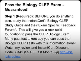 Biology CLEP Study Guides & Biology CLEP Practice Tests | PDF