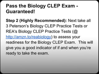 Biology CLEP Study Guides & Biology CLEP Practice Tests | PDF