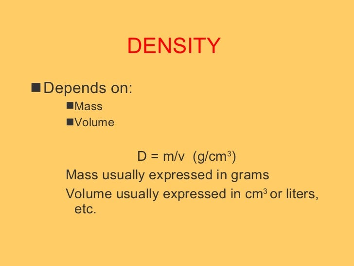 density definition