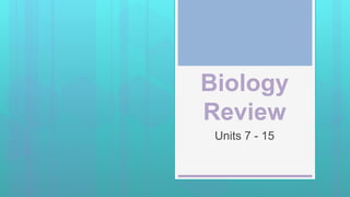 Biology
Review
Units 7 - 15
 