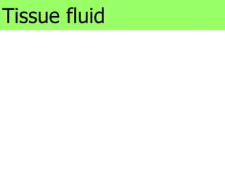 Tissue fluid 