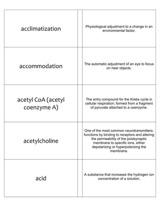 Biology Flash Cards Part I