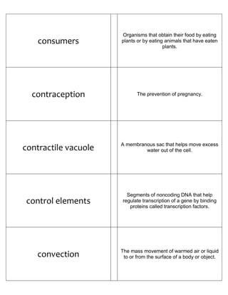 Biology Flash Cards Part I | PDF