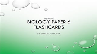 CIE IGCSE Biology flashcards