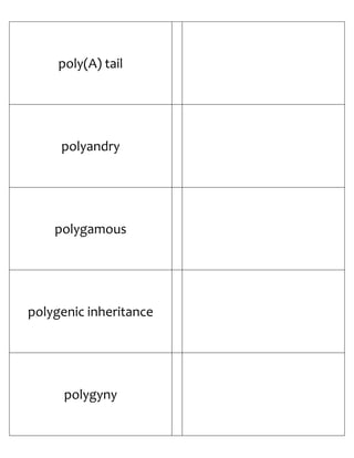 Biology Flash Cards 4