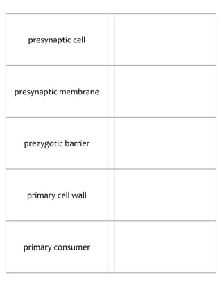 Biology Flash Cards 4