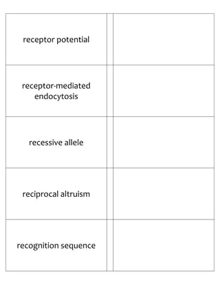 Biology Flash Cards 4