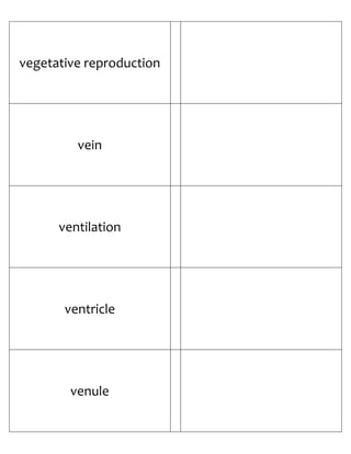 Biology Flash Cards 4