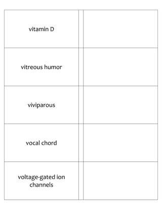 Biology Flash Cards 4