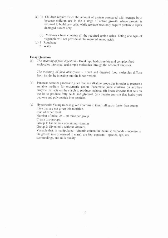 Biology Form 4 Chapter 6 Essay Questions  malaytng