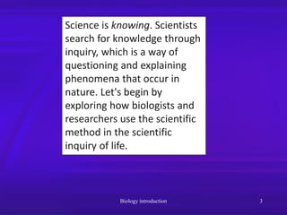 biology introduction . pdf | PPT