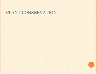 PLANT CONSERVATION
 