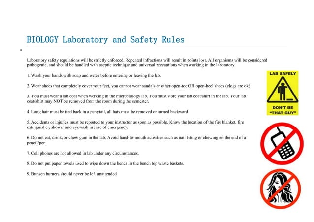 BIOLOGY Laboratory and Safety Rules.docx