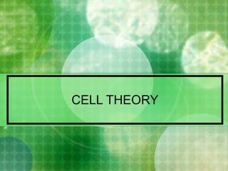 CELL THEORY 
