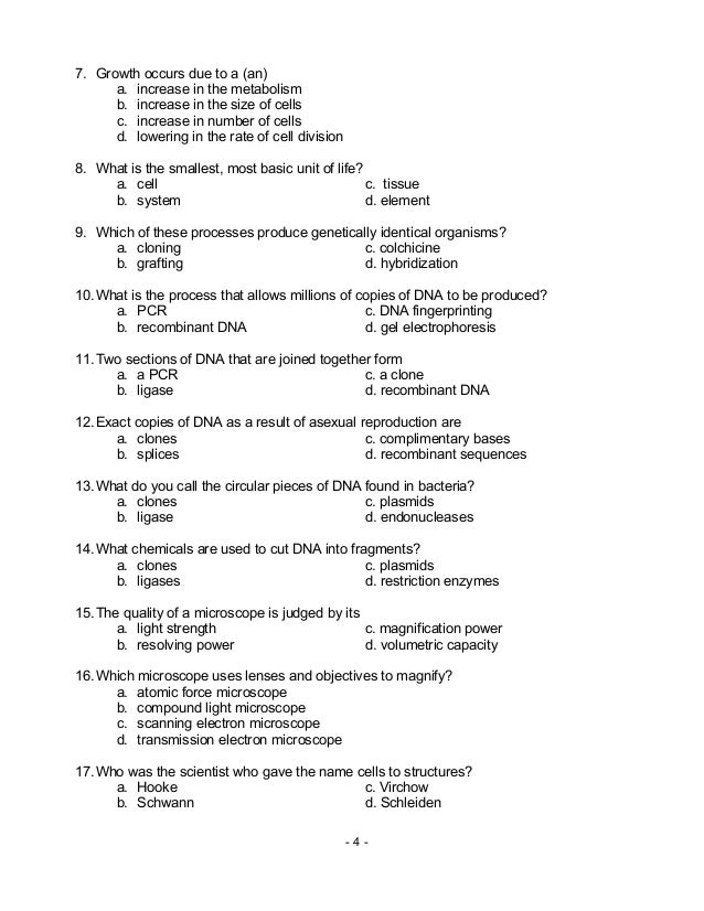 Biology M1 Nature Of Biology