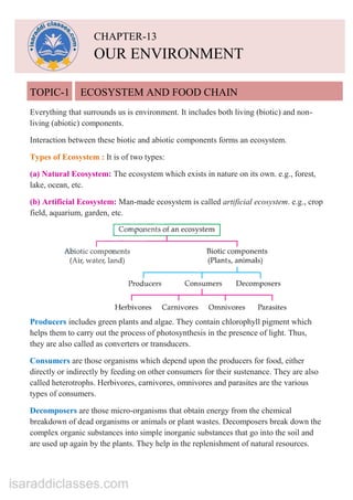 Our Environment Class 10 Notes.pdf BIOLOGY Notes class 10 cbse science notes | PDF