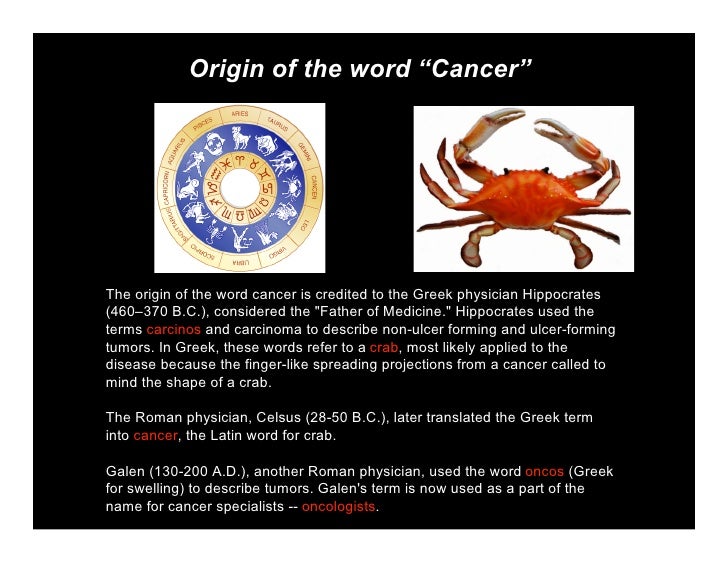 Origin Of Word Cancer – Why Was Cancer Called Cancer – CLDYOO