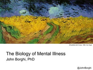 The Biology of Mental Illness
John Borghi, PhD
Wheatfield with Crows, 1890, Van Gogh
@JohnBorghi
 