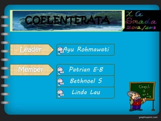 Ayu Rohmawati
Patrian E.B
Bethnoel S
Linda Lau
 