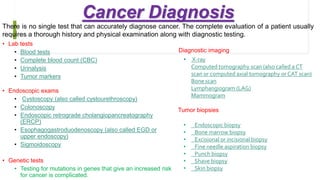 Exams and Tests for Cancer