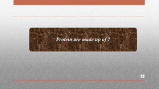 28
Protein are made up of ?
 