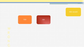 W
R
O
N
G
NOYES
TRY AGAIN
 