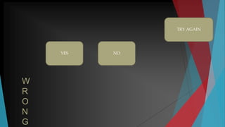 W
R
O
N
G
NOYES
TRY AGAIN
 
