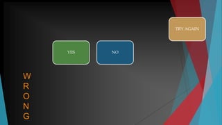 W
R
O
N
G
NOYES
TRY AGAIN
 