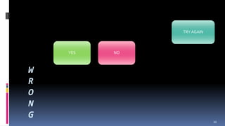 65
W
R
O
N
G
NOYES
TRY AGAIN
 