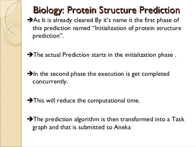 Biology protein structure in cloud computing