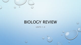 BIOLOGY REVIEW
UNITS 1-6
 