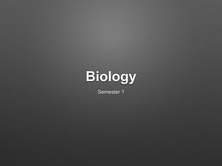Biology
Semester 1
 