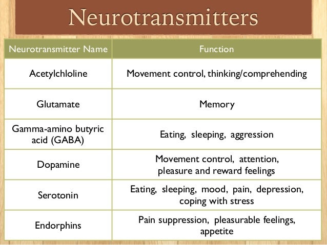 Psych: Neurotransmitters