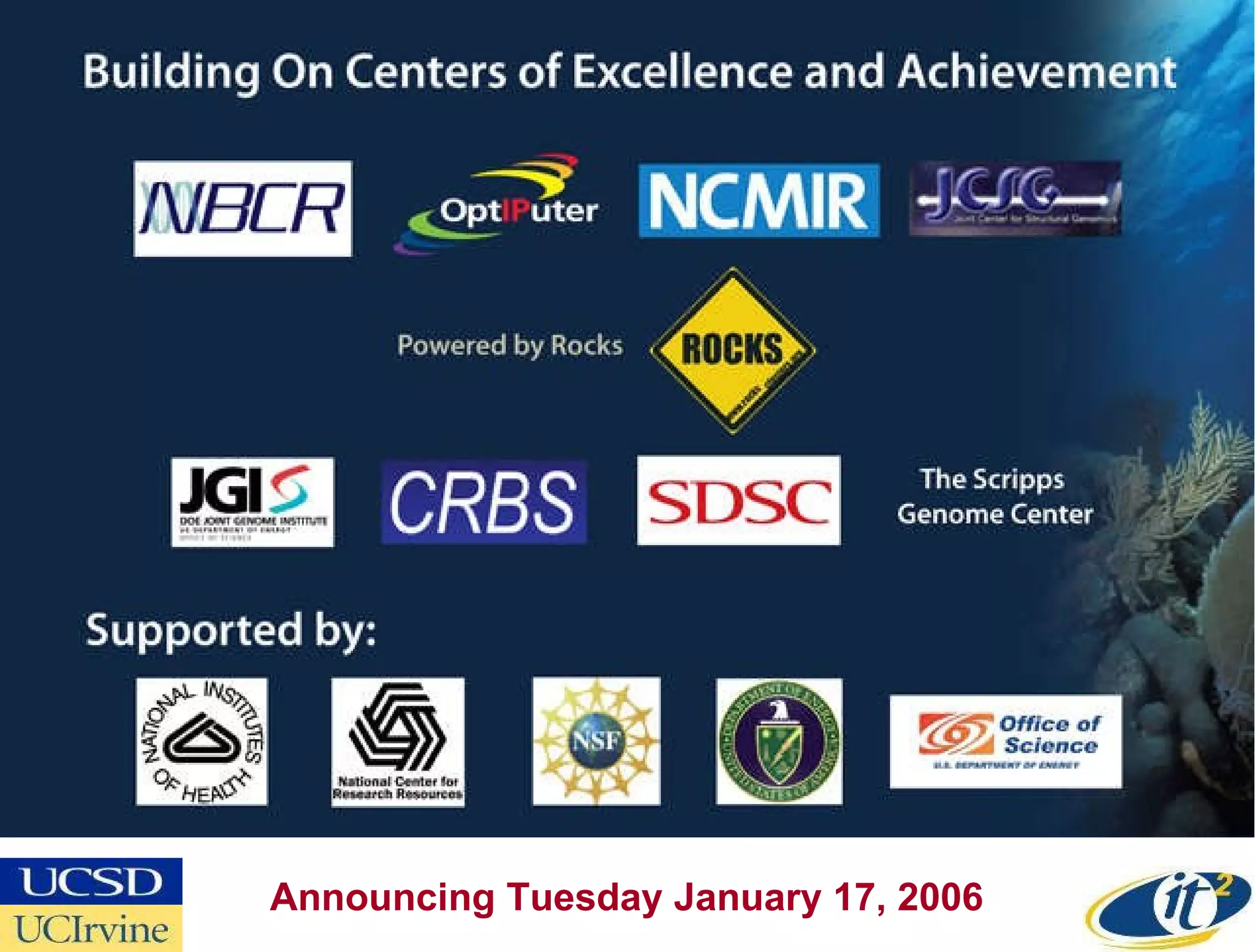 Announcing Tuesday January 17, 2006 