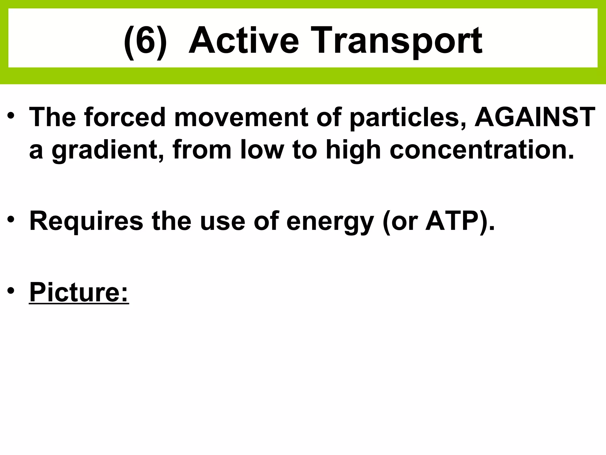 Biology unit 2 cells cell membrane transport notes | PPT