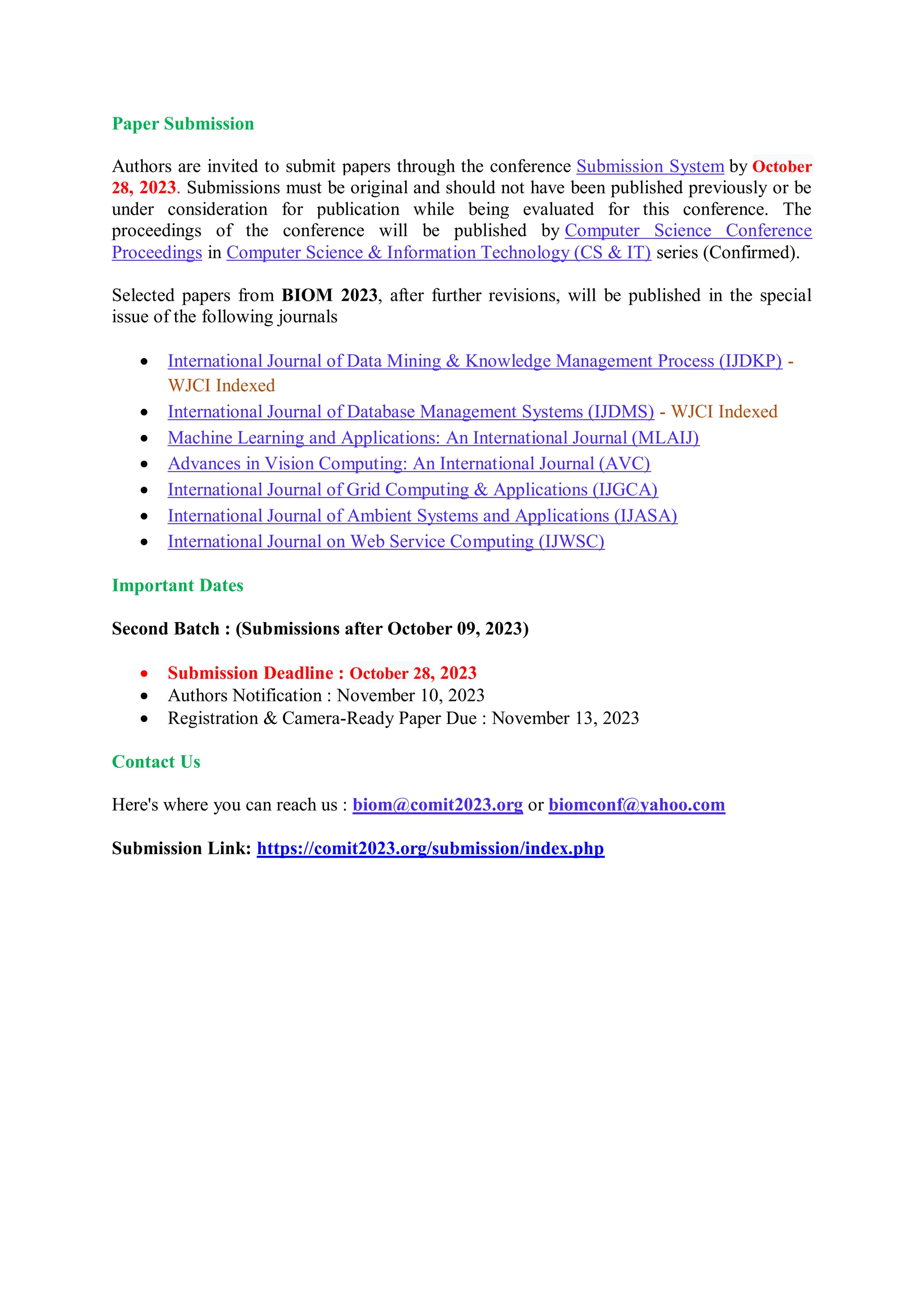 3rd International Conference on Big Data, IoT and Machine Learning ...