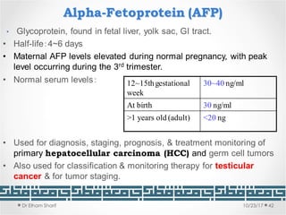 Afp Range Unit 3: Cancer & Tumor Markers | PDF