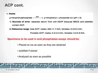 Acph Test Calculation Unit 4: Plasma Enzyme tests in diagnosis | PDF