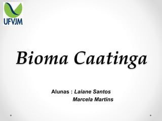 Bioma Caatinga
Alunas : Laiane Santos
Marcela Martins
 