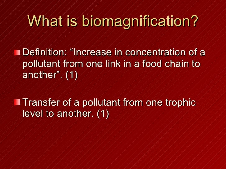 Biomagnification 102
