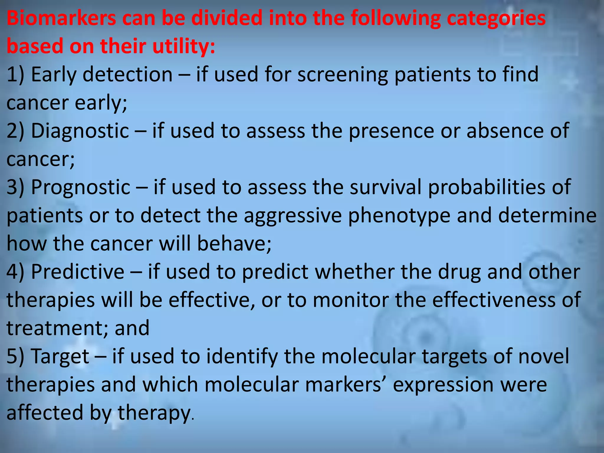 Biomarker in cancer | PPTX
