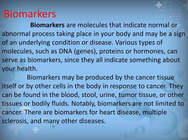 Biomarker in cancer | PPTX