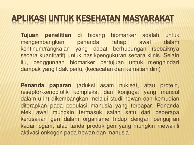 Biomarker dalam epidemiologi lingkungan