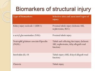 Biomarkers of structural injury
 